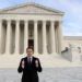 Dmytro Biryuk in front of the US Supreme Court telling how his NY bar exam resulted into the SCOTUS bar admission
