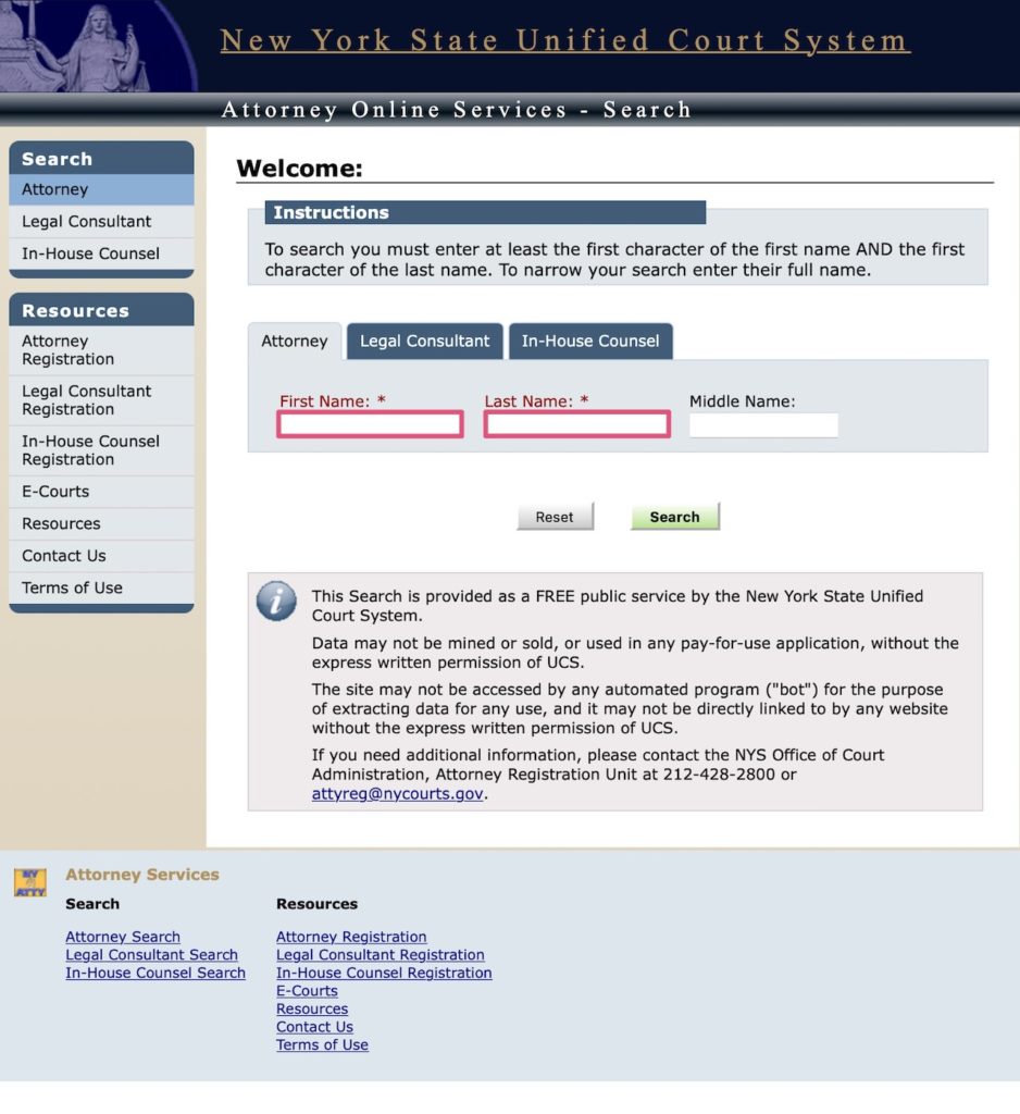 Image showing how to check US attorney license 3